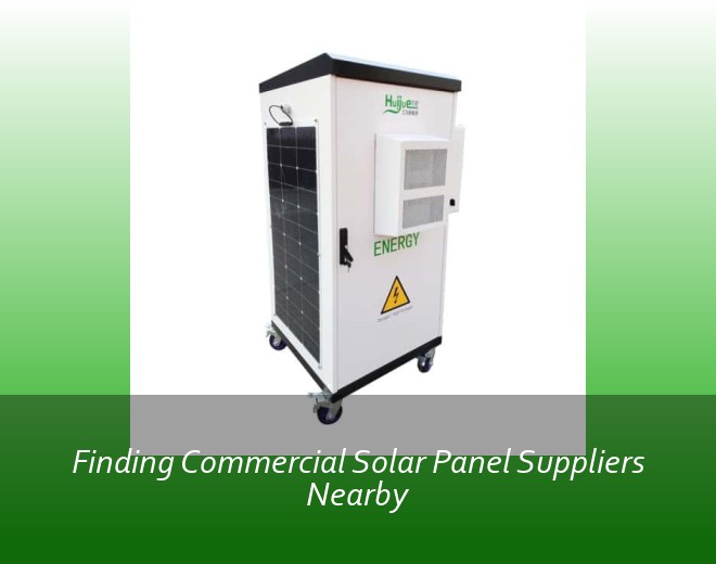 Finding Commercial Solar Panel Suppliers Nearby